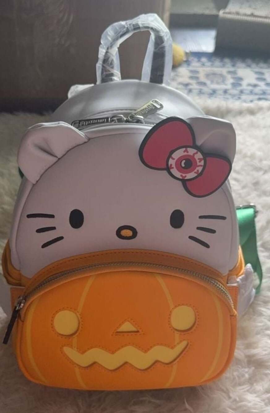 Loungefly Sanrio Hello Kitty Halloween Pumpkin Glow-in-the-Dark Mini Backpack